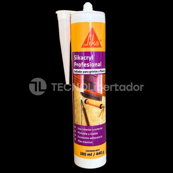 Sika Sikacryl Profesional Sellador Para Grietas Y Fisuras Cartucho De 280ml