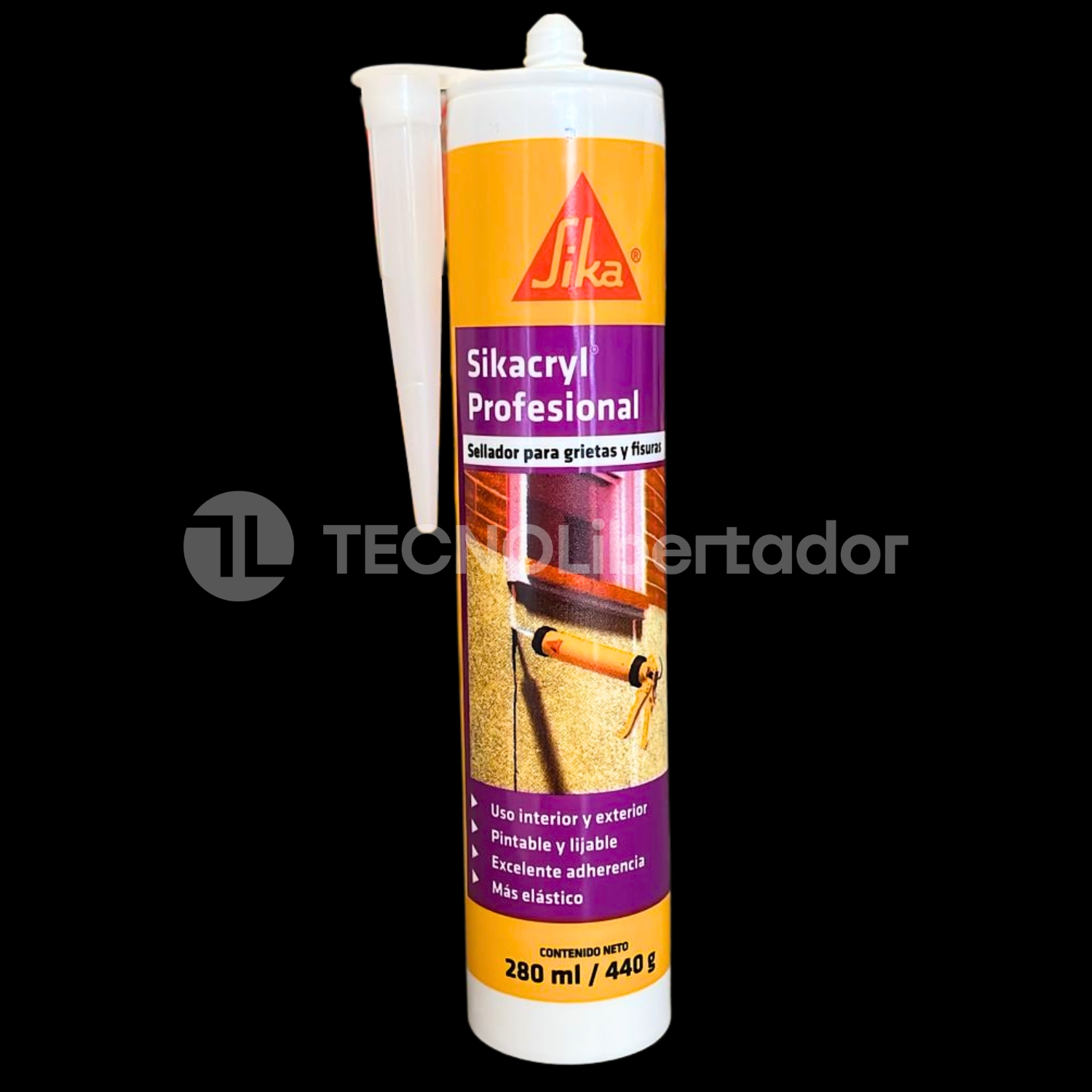 Sika Sikacryl Profesional Sellador Para Grietas Y Fisuras Cartucho De 280ml
