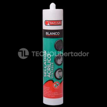 Sellador Acrílico Pintable Blanco Tacsa 280ml Pegamento