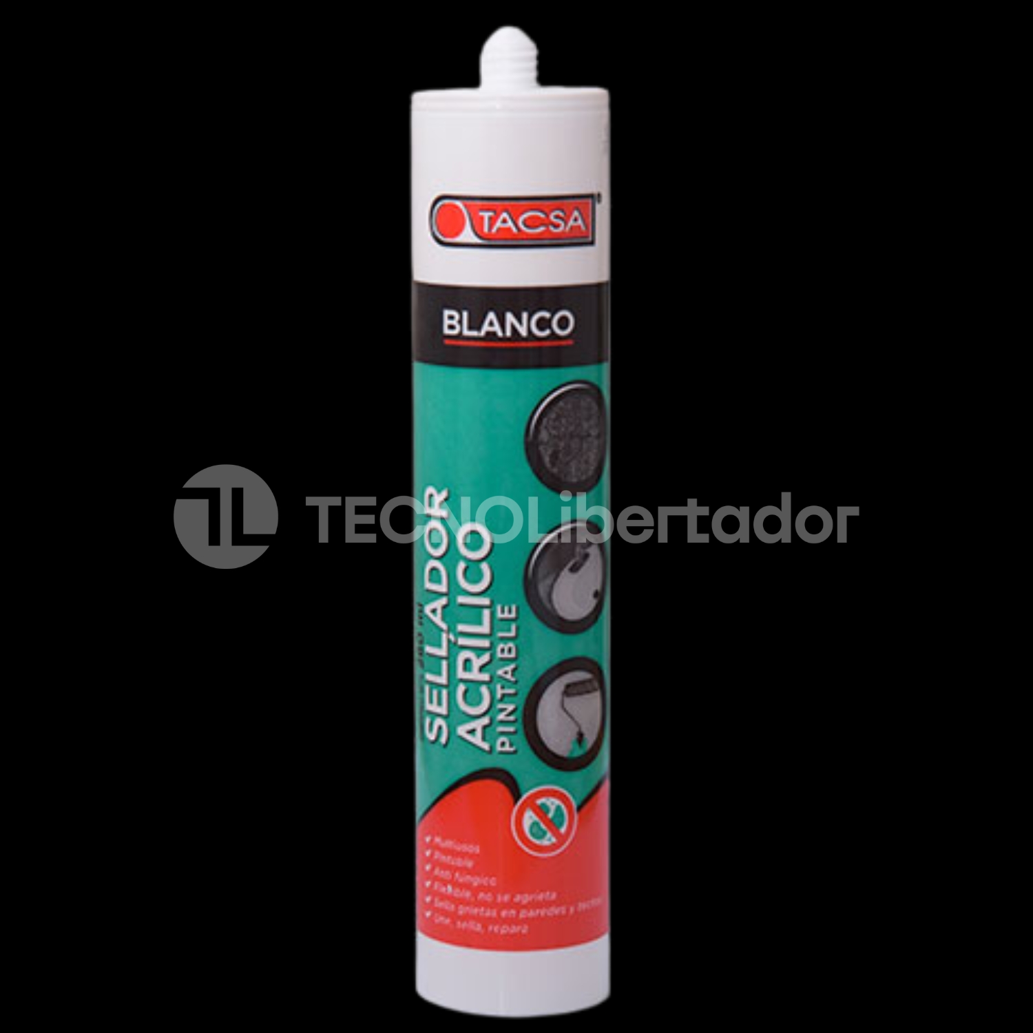 Sellador Acrílico Pintable Blanco Tacsa 280ml Pegamento