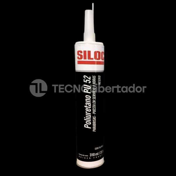 Sellador Adhesivo Siloc Pu 52 Parabrisas Poliuretano X 310ml Color Negro